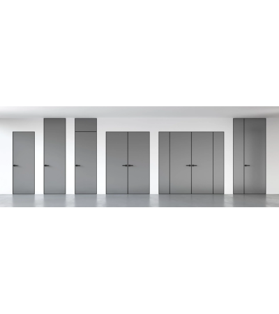 Nematomos ir berėmės durys siūlomos kelių variantų: kaip vienvėrės, dvivėrės, priešgaistrinės nuo grindų iki lubų, vienvėrės su