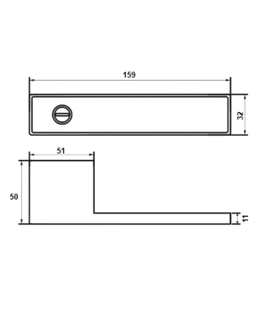 Rankena Su Integruotu Užraktu GRIFFWELT MINIMO SQ Juoda