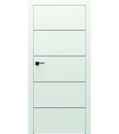 Durų varčios puoštos dekoratyvinėmis 6 mm pločio ausko, sidabro arba juodos spalvos juostelėmis. Varčios su CPL apdaila kraštai