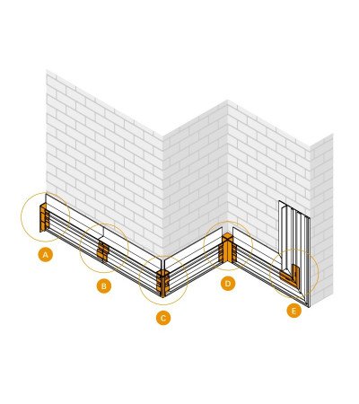Aliuminio Profiliai Į Sieną Įleidžiamoms Grindjuostėms