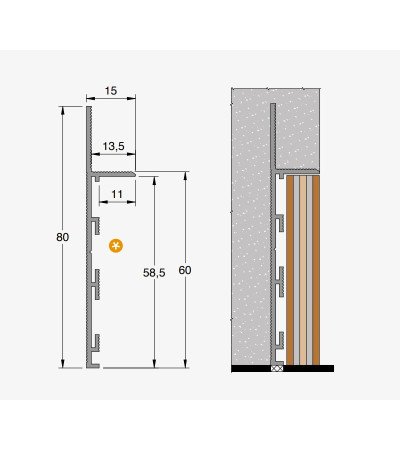 Aliuminio Profiliai Į Sieną Įleidžiamoms Grindjuostėms